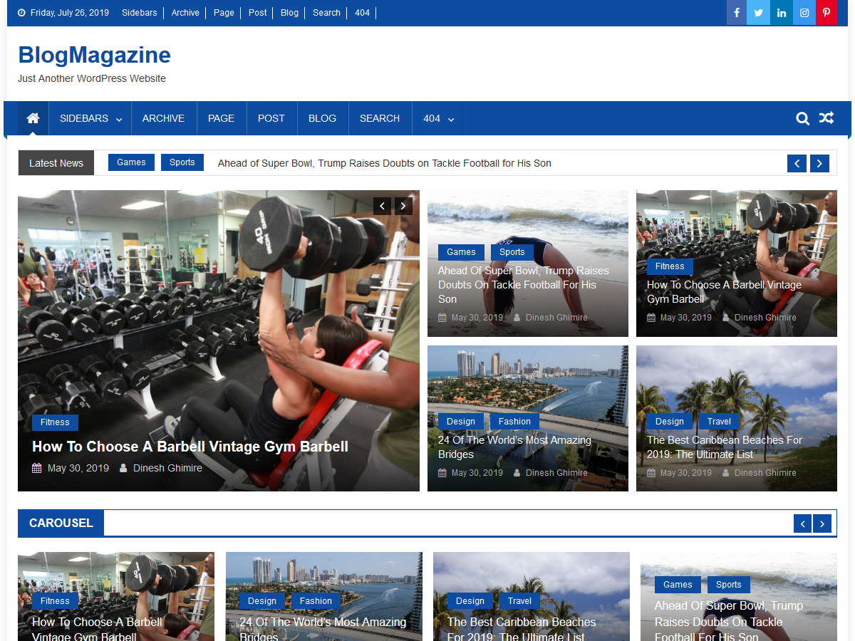 BlogMagazine theme screenshot