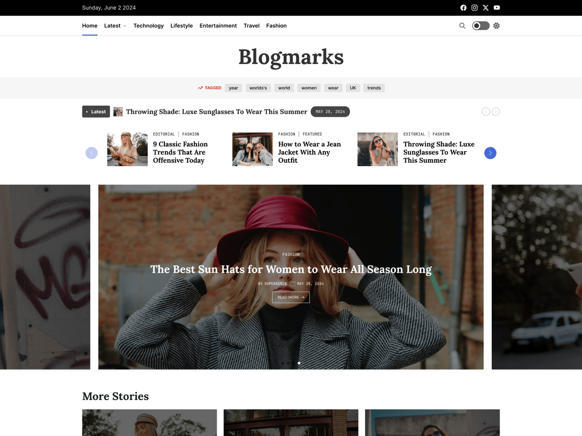 BlogMarks theme screenshot