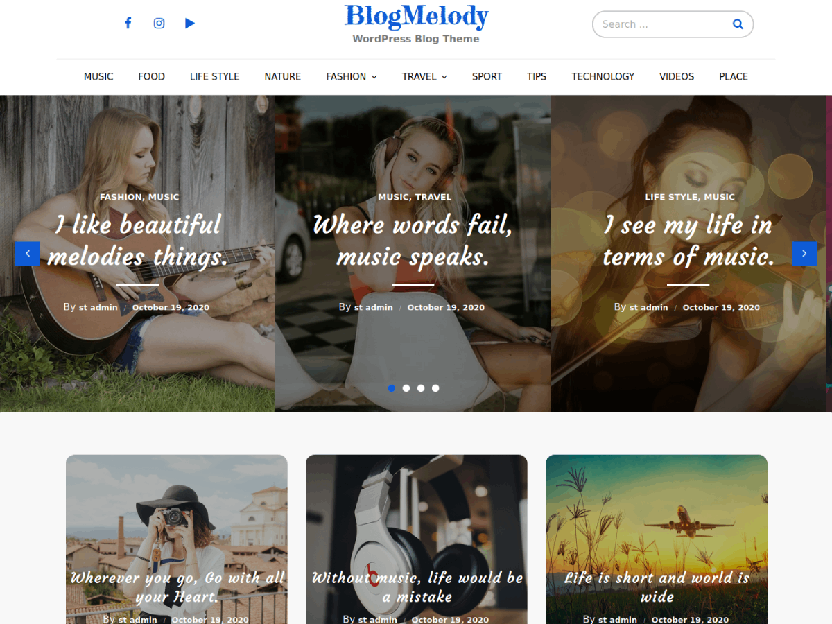 BlogMelody theme screenshot