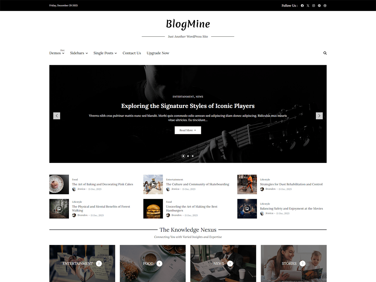 Blogmine theme screenshot
