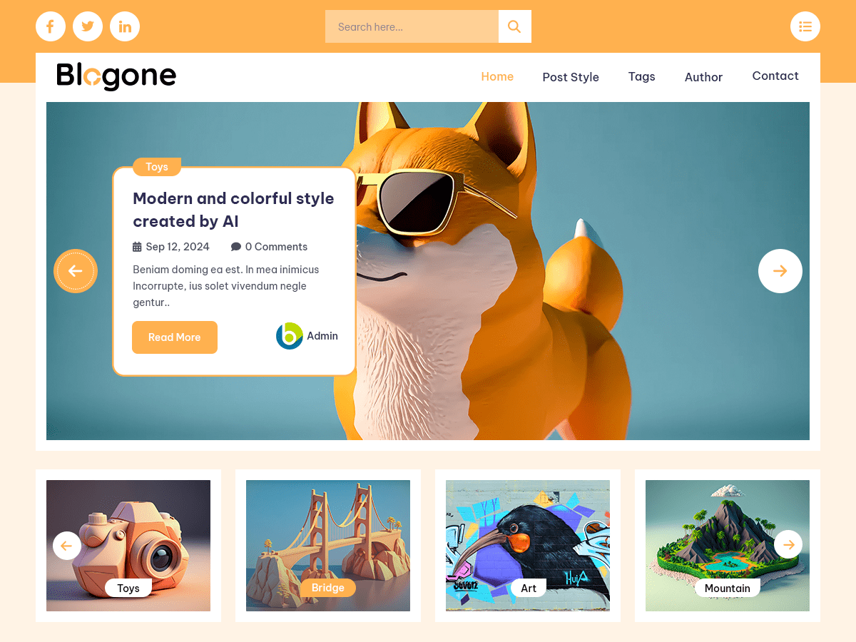 Blogone theme screenshot