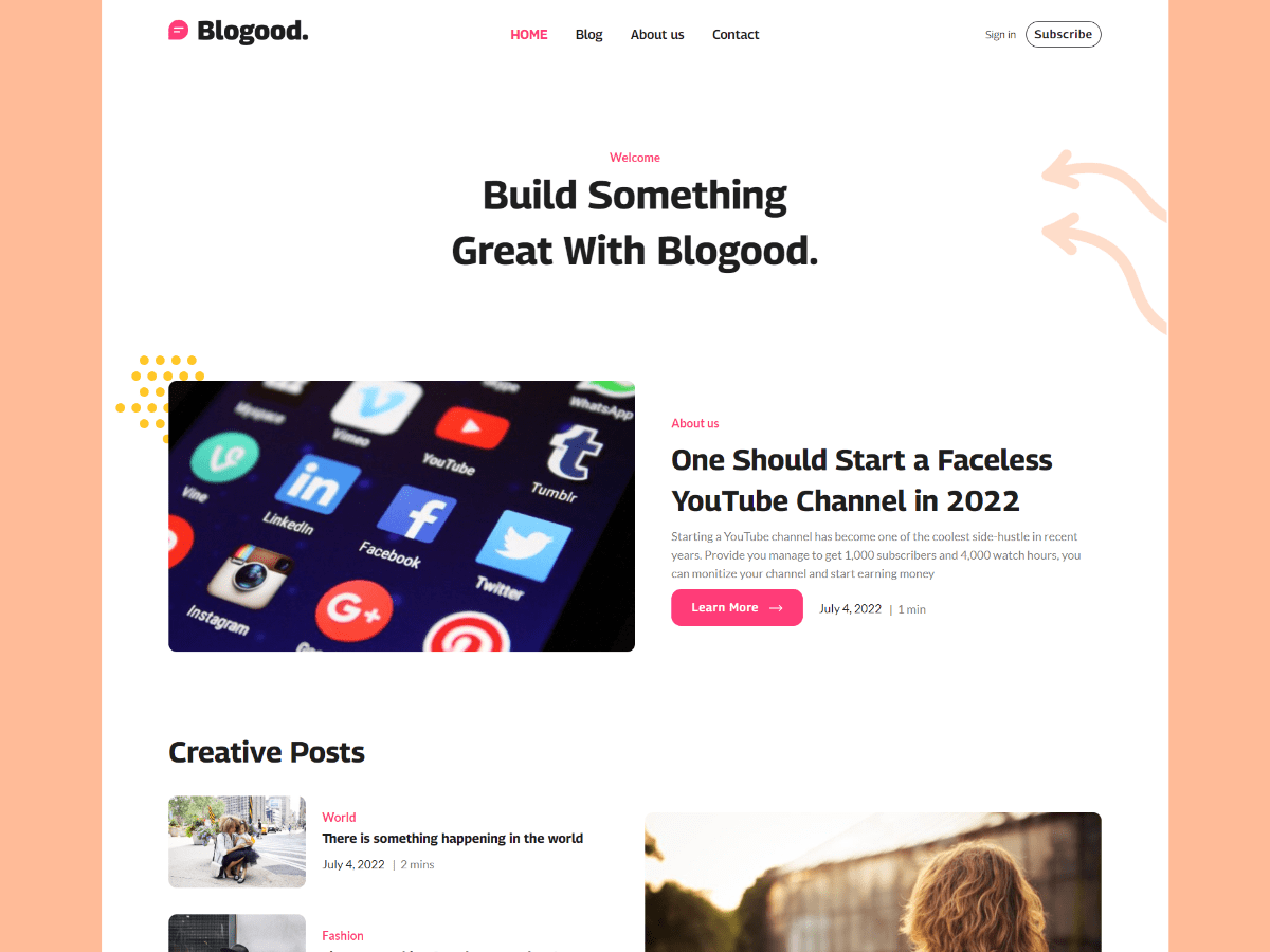 Blogood theme screenshot