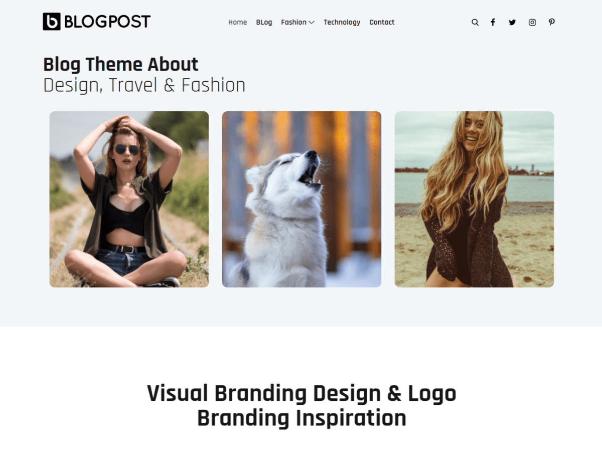 Blogpost theme screenshot