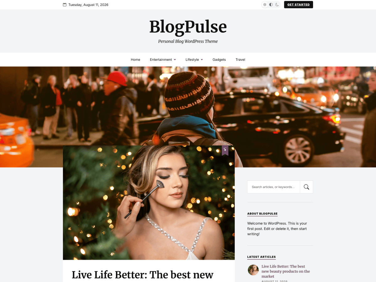 BlogPulse theme screenshot