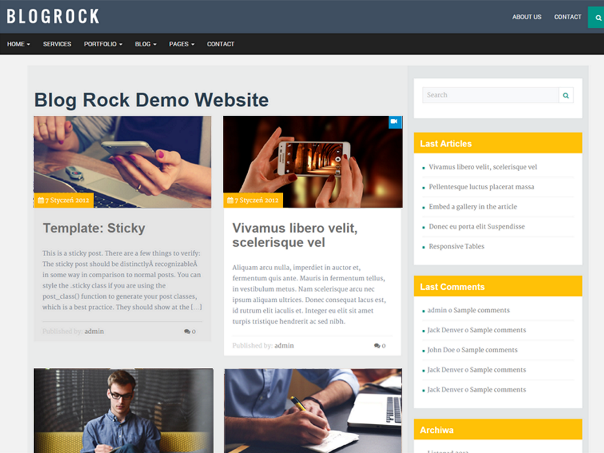Blogrock Core theme screenshot