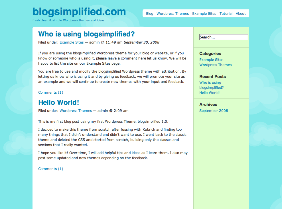 blogsimplified theme screenshot