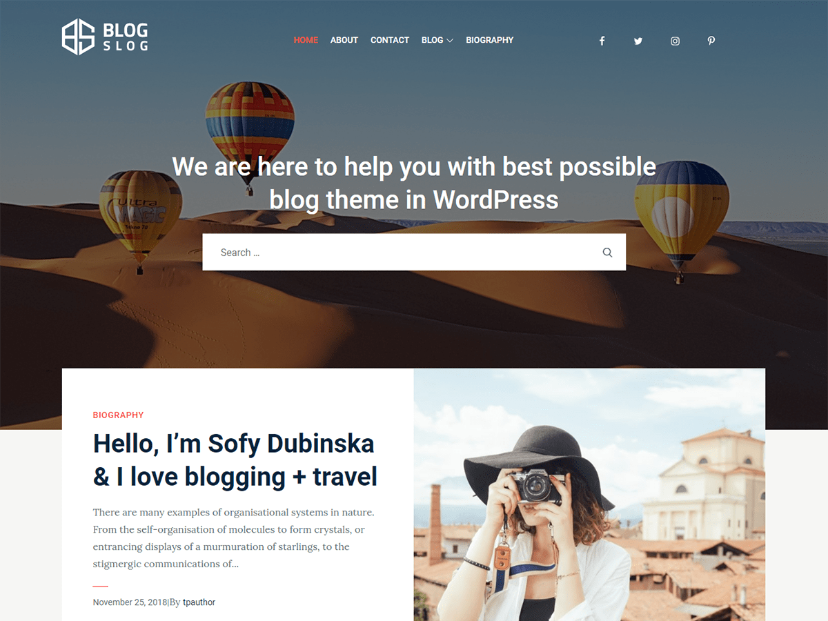 BlogSlog theme screenshot