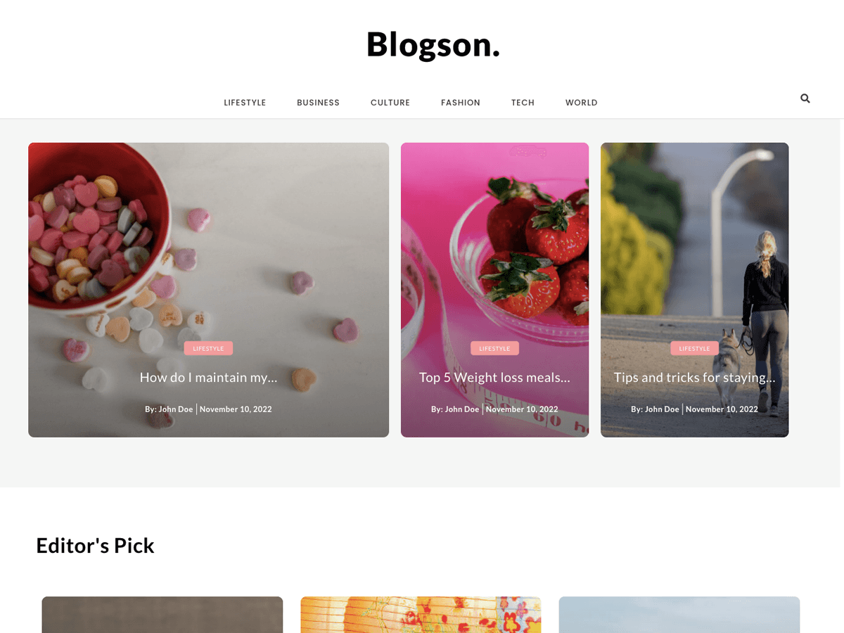 BlogSon theme screenshot