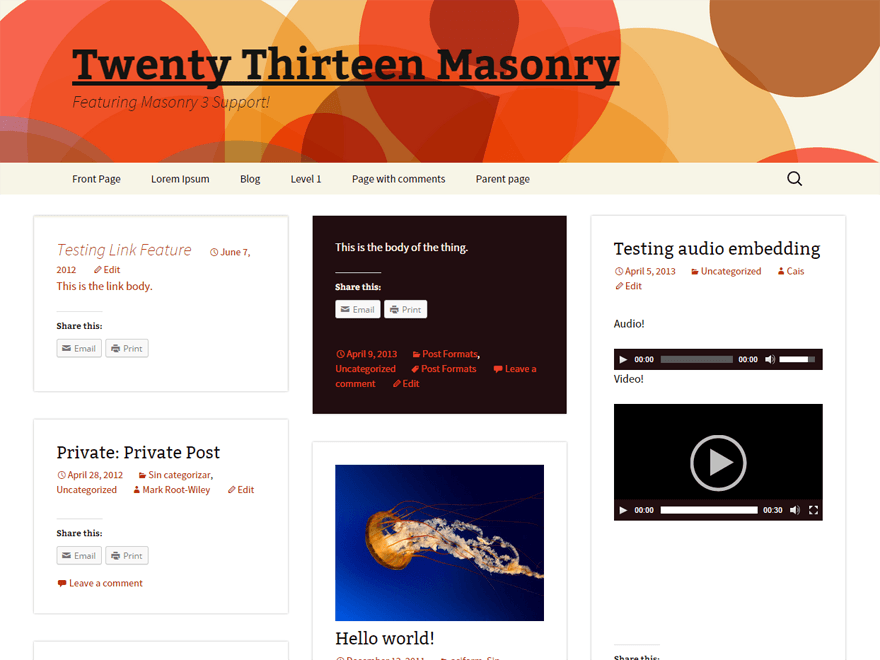 Blogsonry theme screenshot