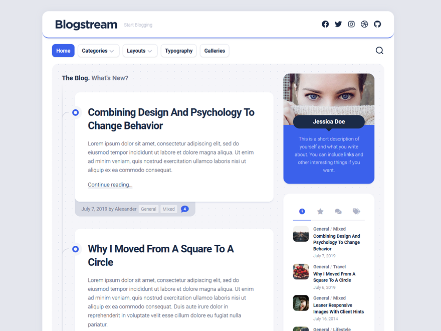Blogstream theme screenshot