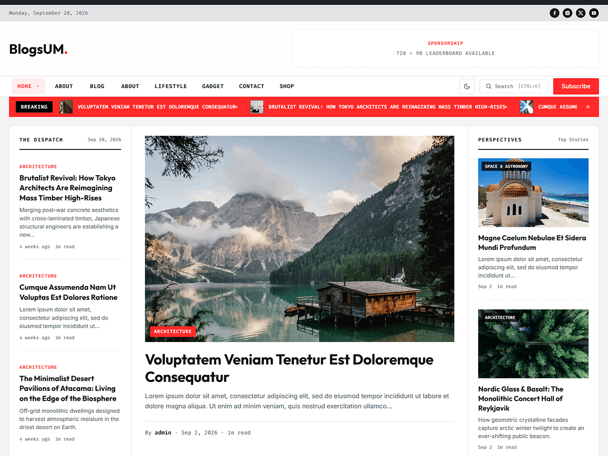 Blogsum theme screenshot