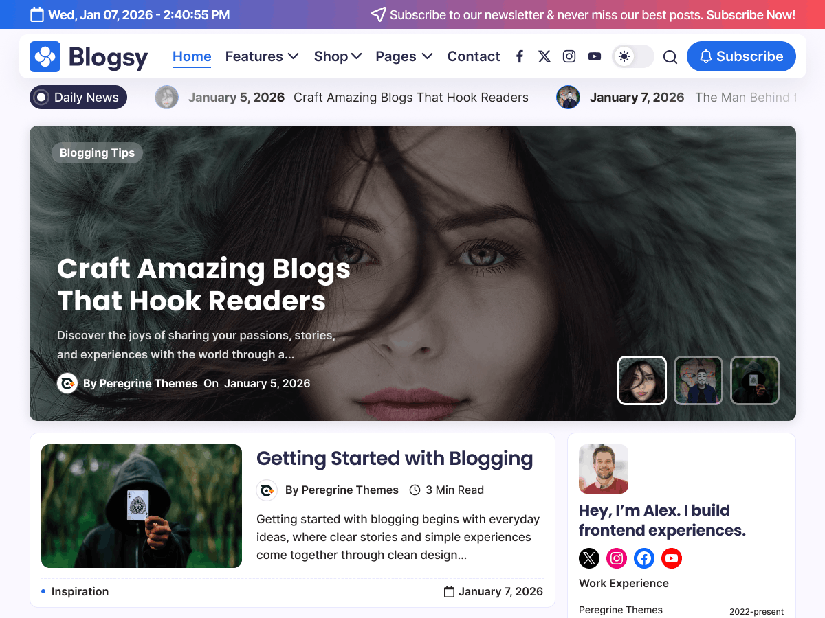Blogsy theme screenshot