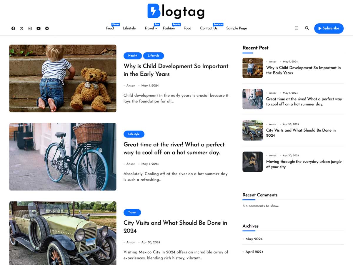 Blogtag theme screenshot