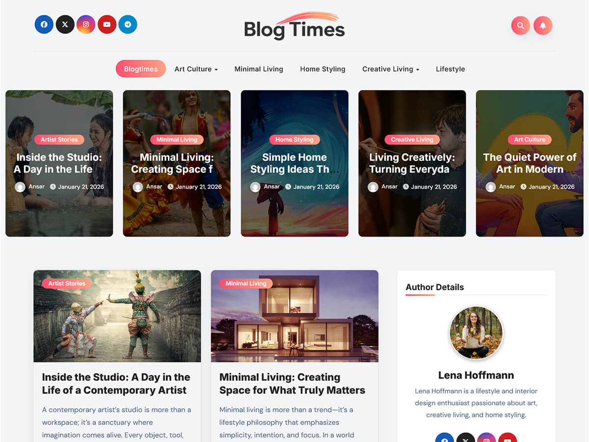 Blogtimes theme screenshot