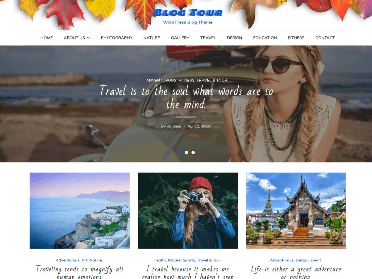 BlogTour theme screenshot