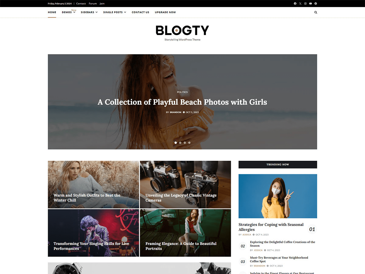 Blogty theme screenshot