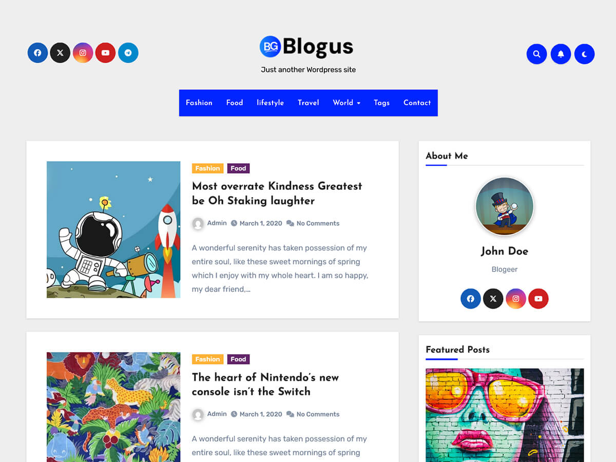 Blogus theme screenshot