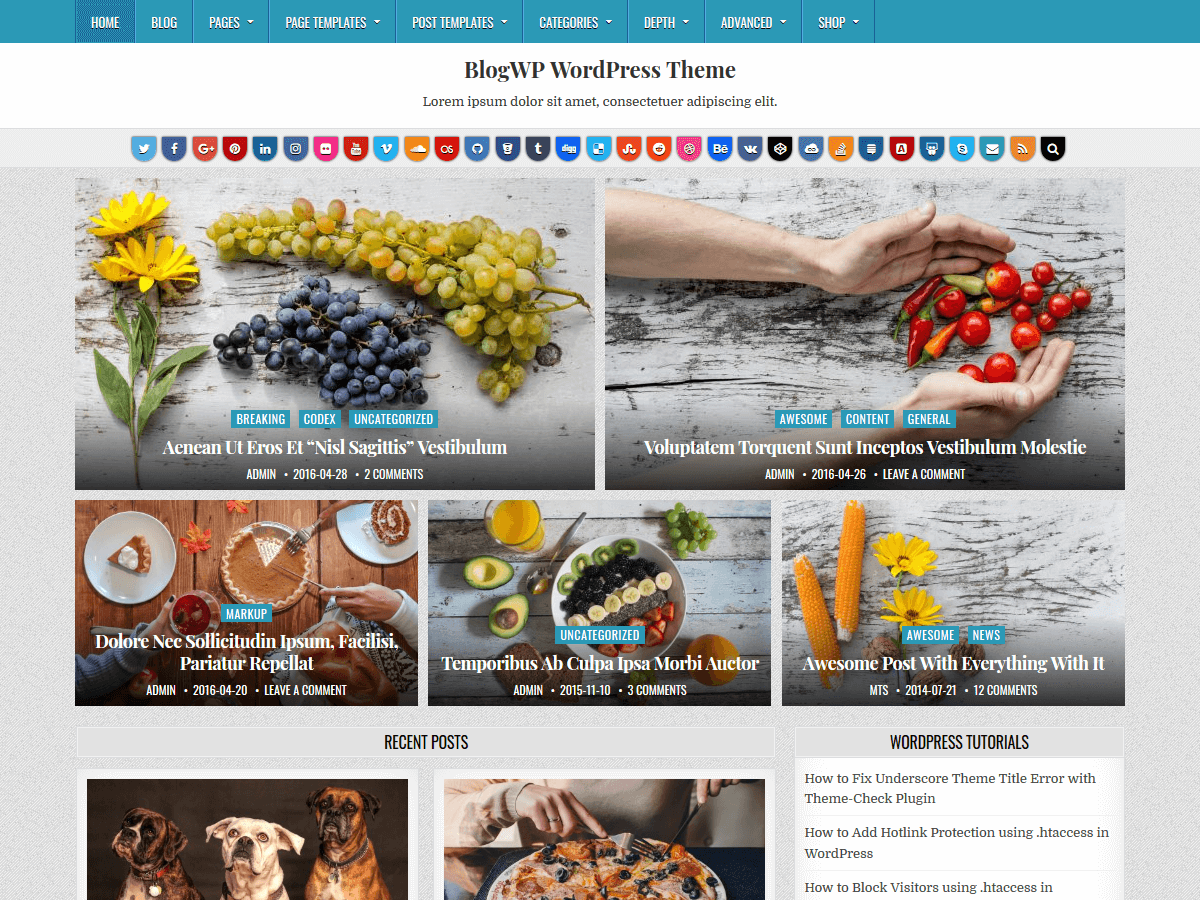 BlogWP theme screenshot