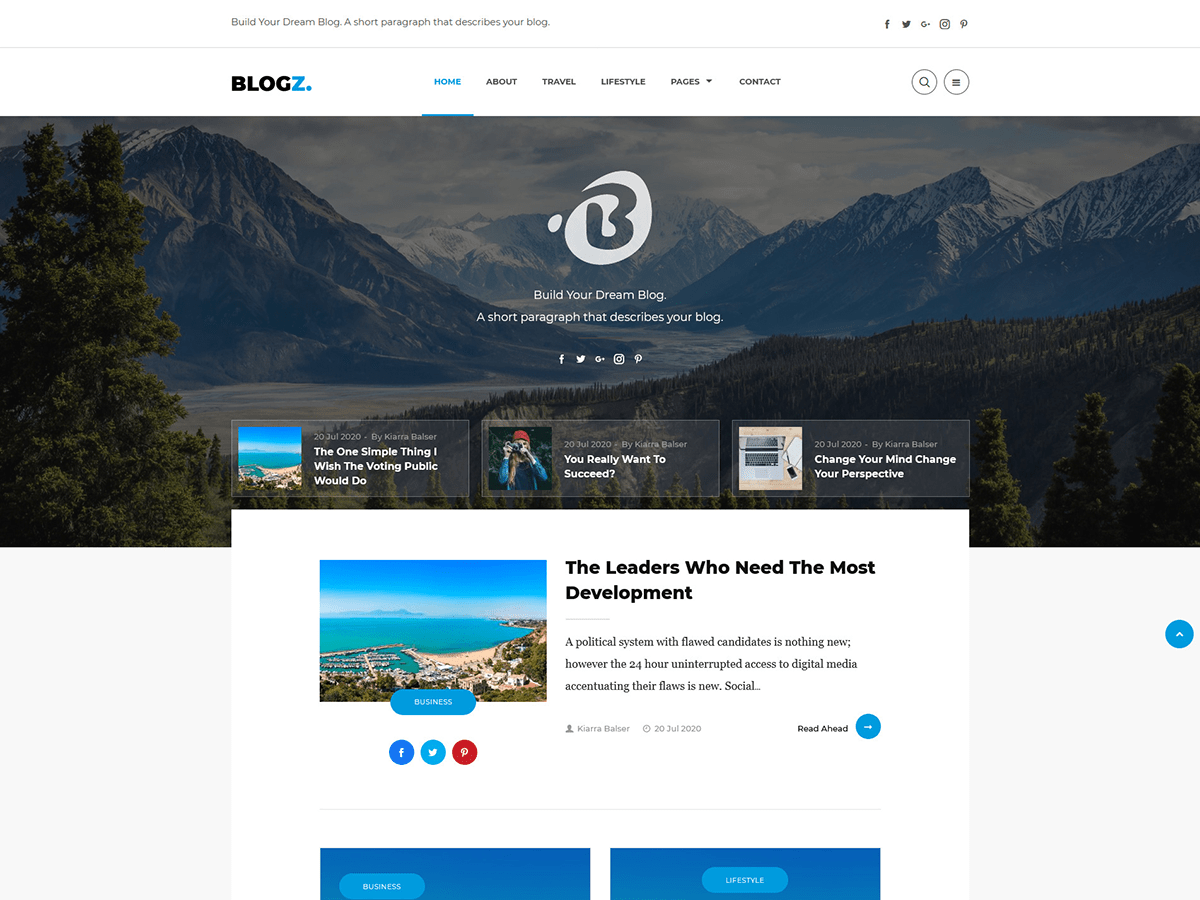 BlogZ theme screenshot