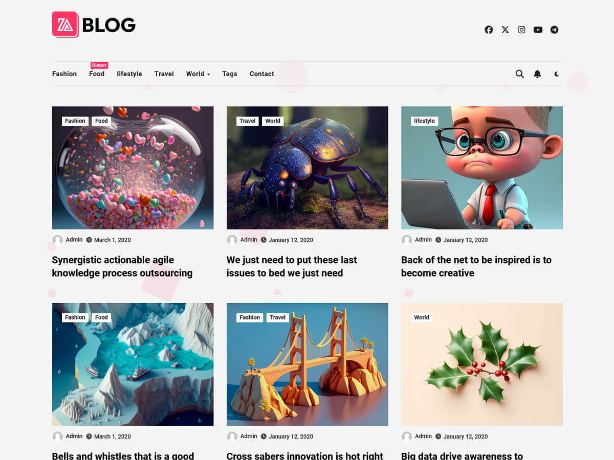 Blogza theme screenshot