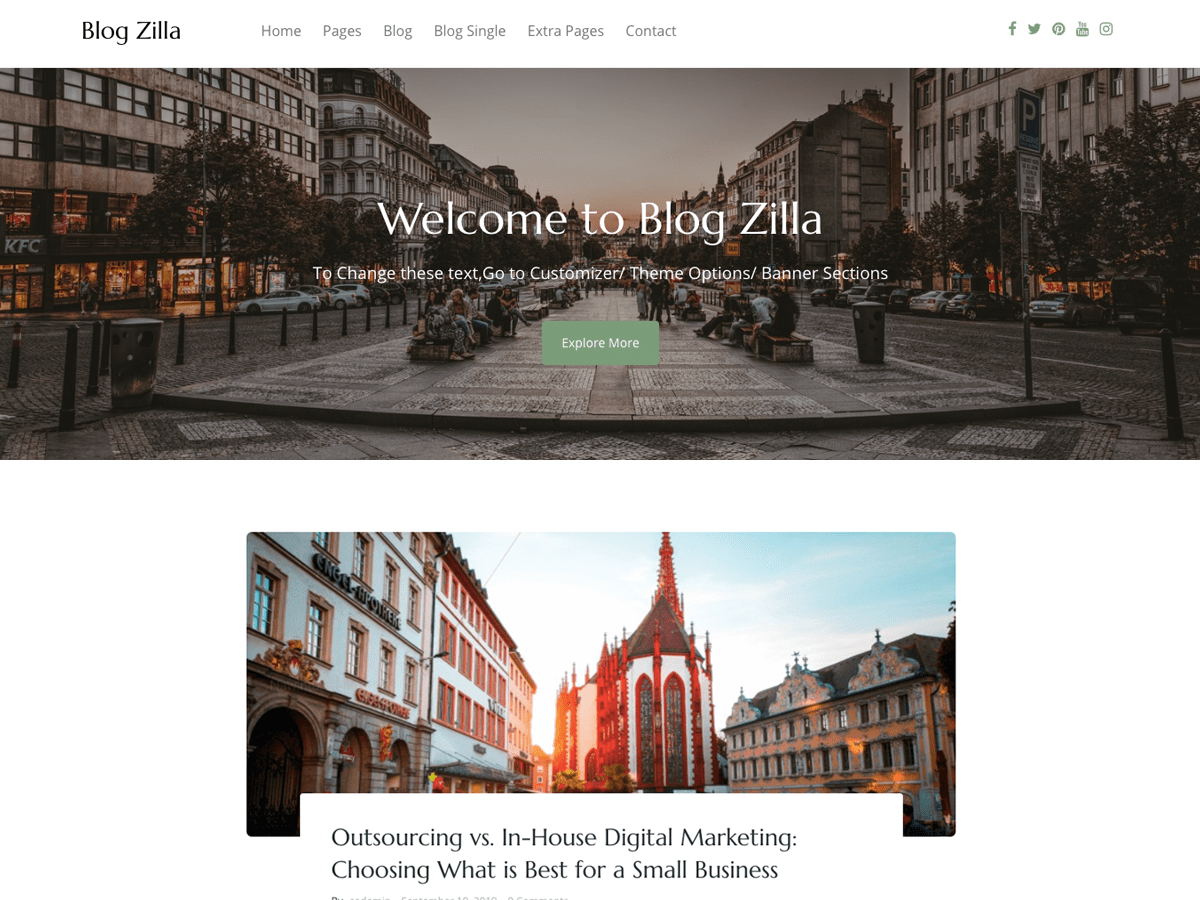 Blogzilla theme screenshot