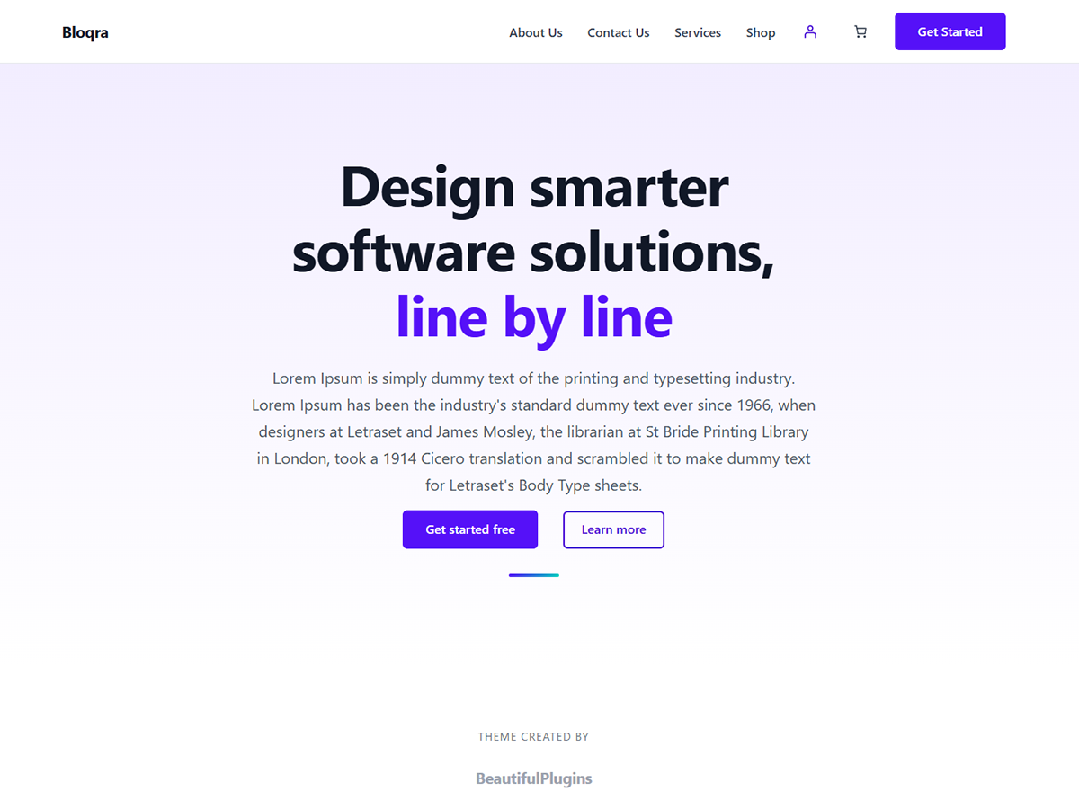 Bloqra theme screenshot