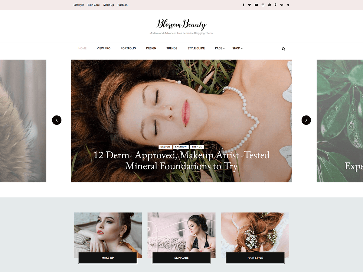 Blossom Beauty theme screenshot