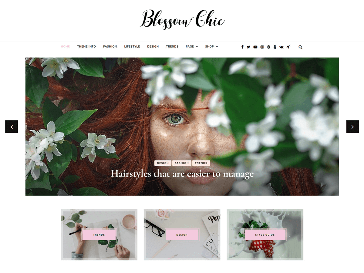 Blossom Chic theme screenshot