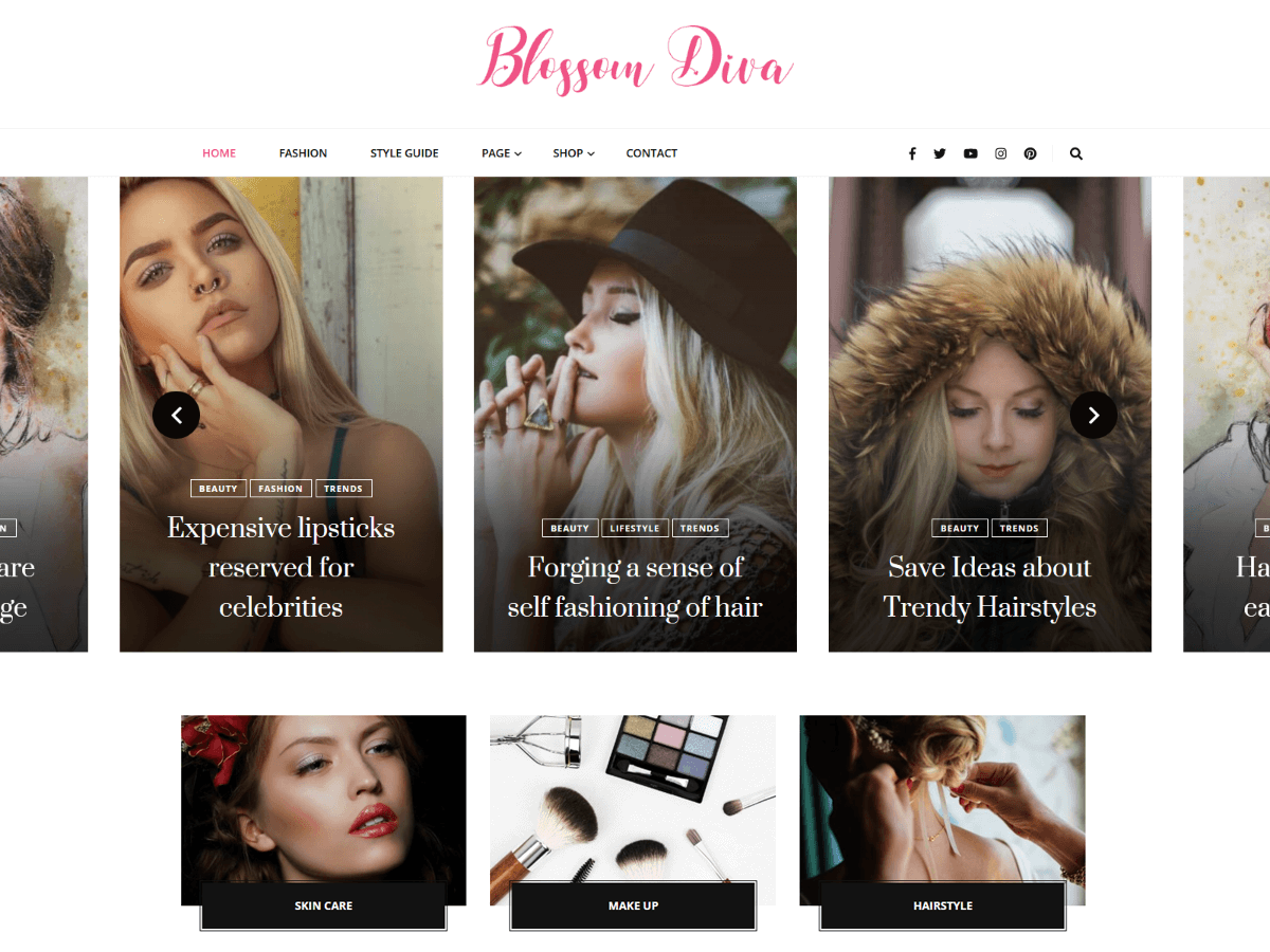 Blossom Diva theme screenshot