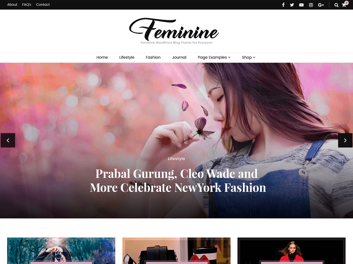 Blossom Feminine theme screenshot
