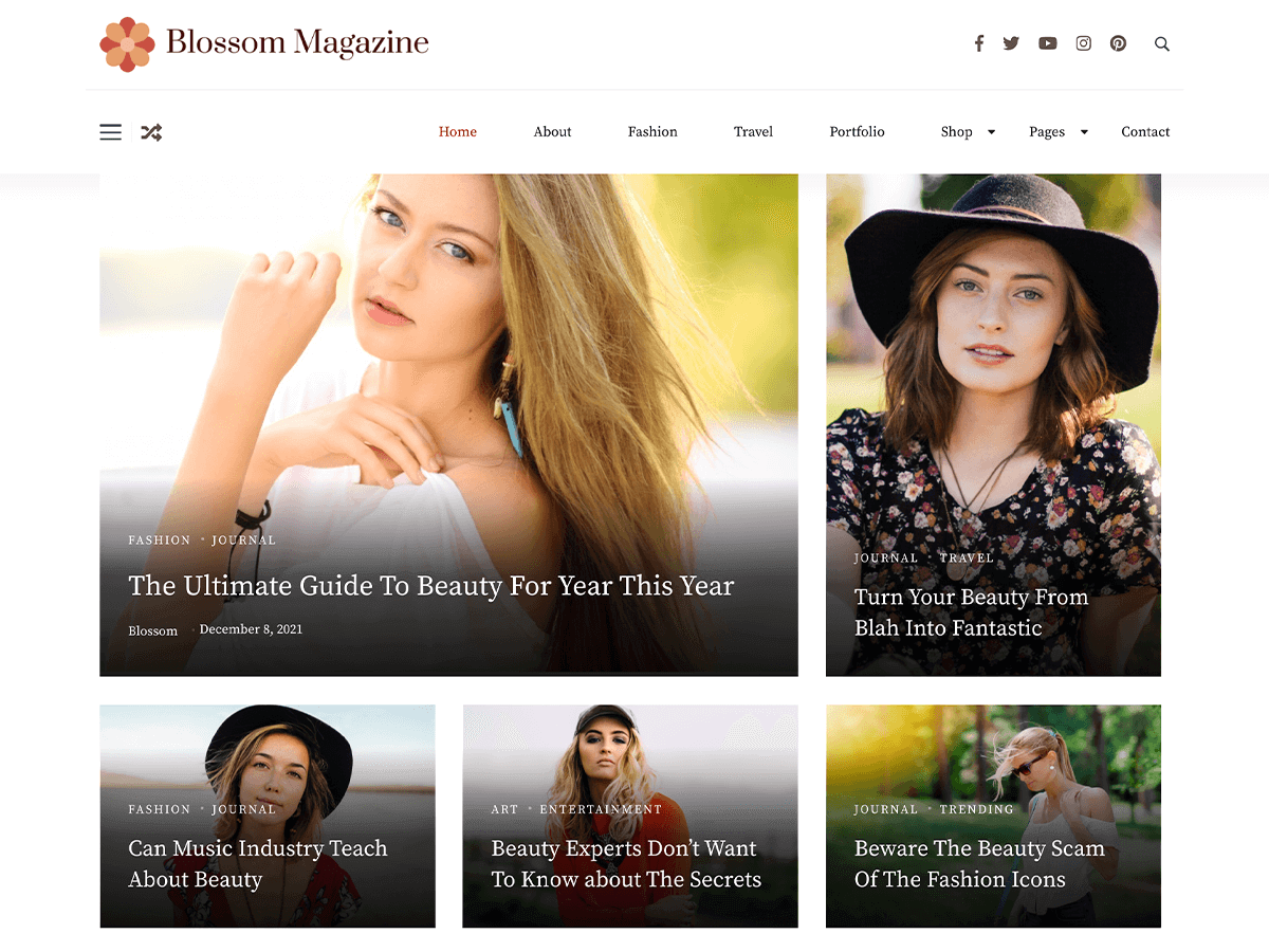 Blossom Magazine theme screenshot