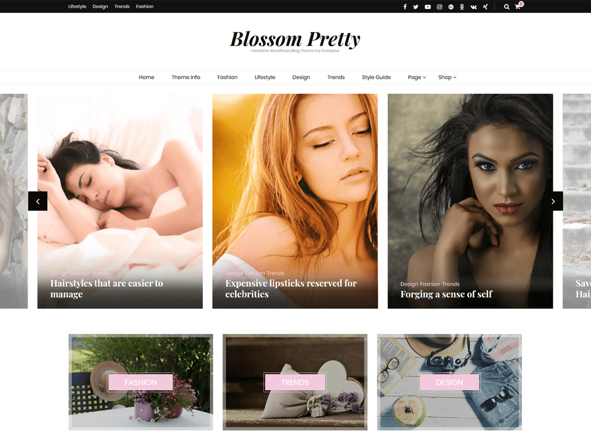 Blossom Pretty theme screenshot