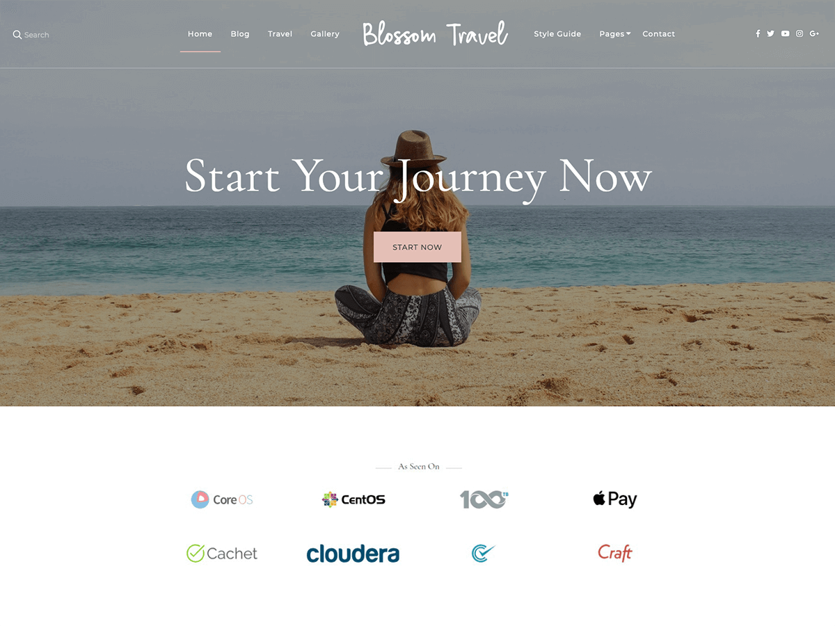 Blossom Travel theme screenshot