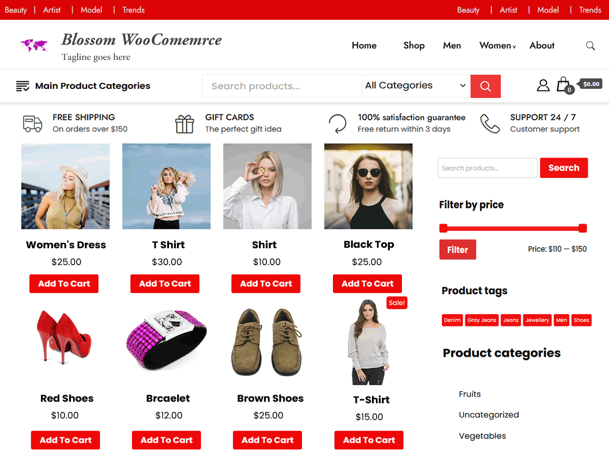 Blossom Woocommerce theme screenshot