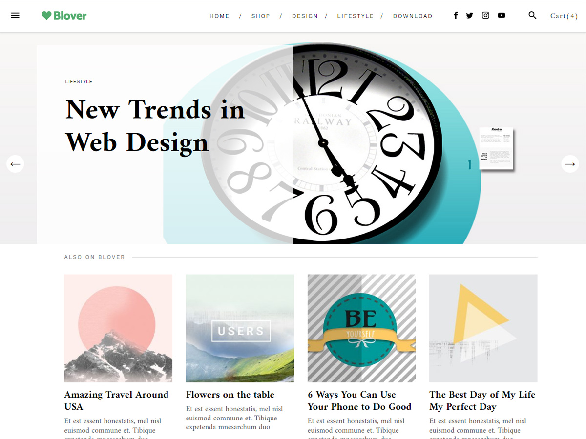 Blover theme screenshot