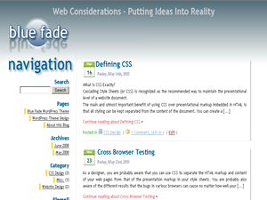 Blue Fade theme screenshot