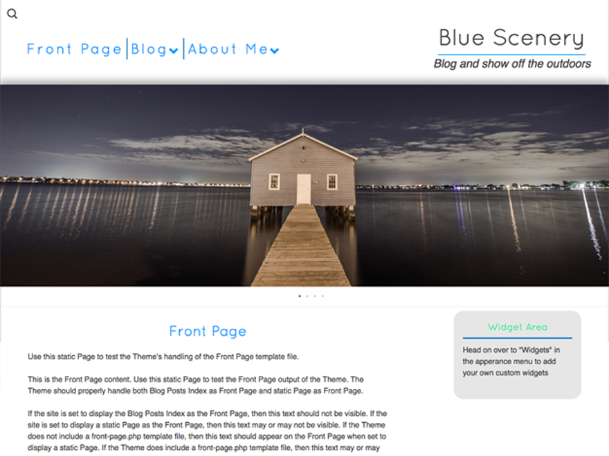 Blue Scenery theme screenshot