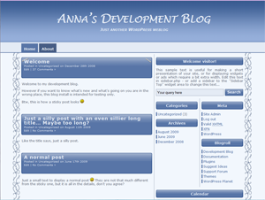 Blue Steel theme screenshot