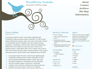 Bluebird theme screenshot