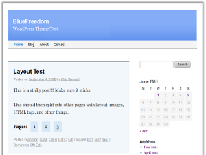 BlueFreedom theme screenshot