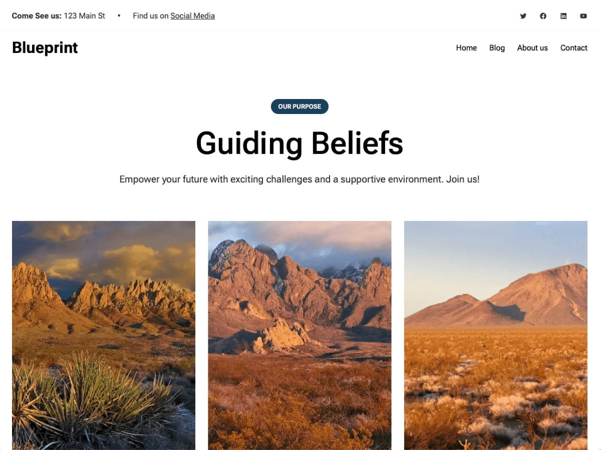 Bluehost Blueprint theme screenshot