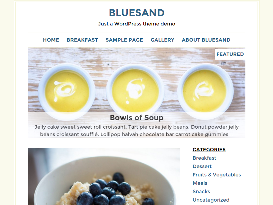 Bluesand theme screenshot