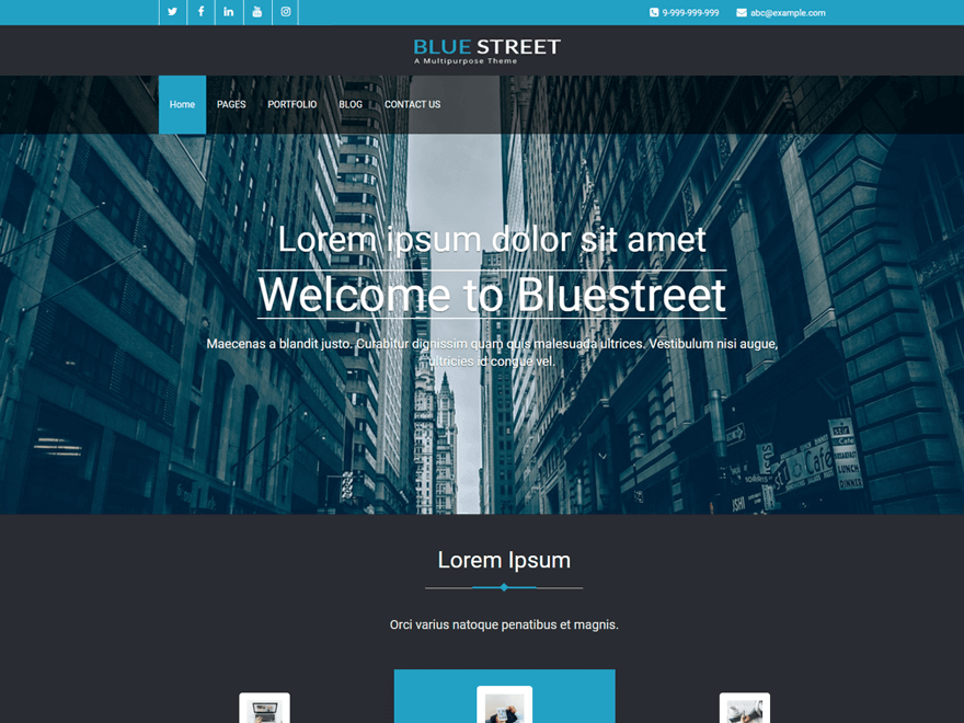 Bluestreet theme screenshot