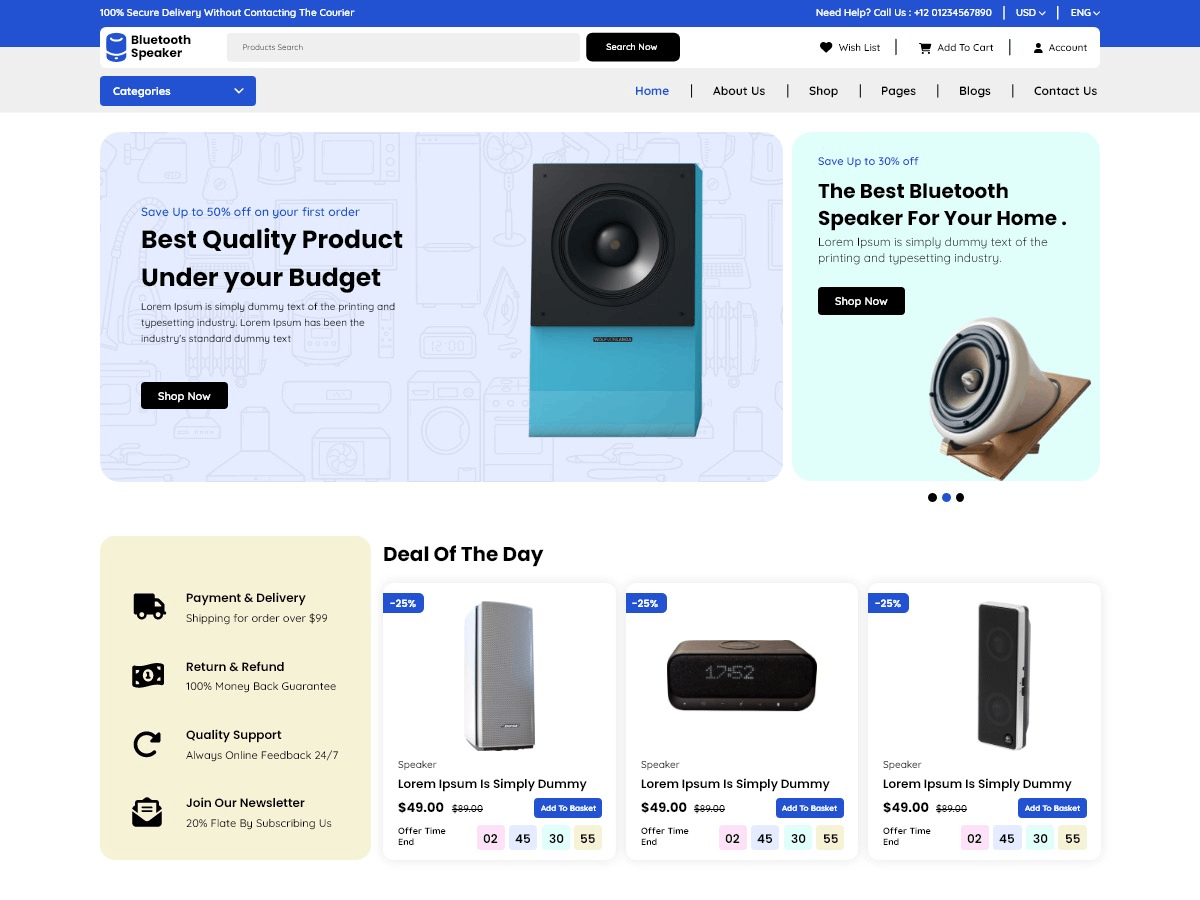 Bluetooth Speaker theme screenshot