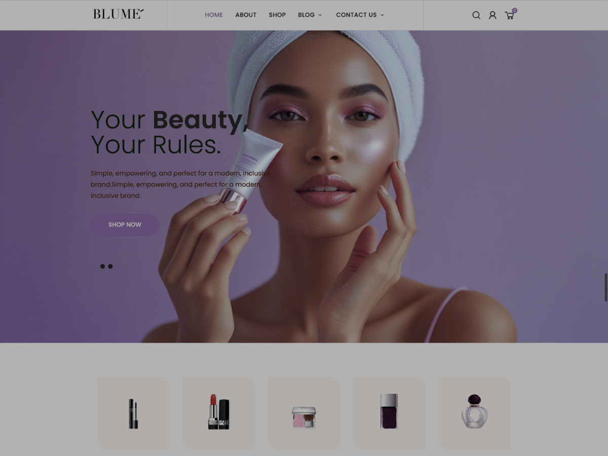 Blume Beauty theme screenshot