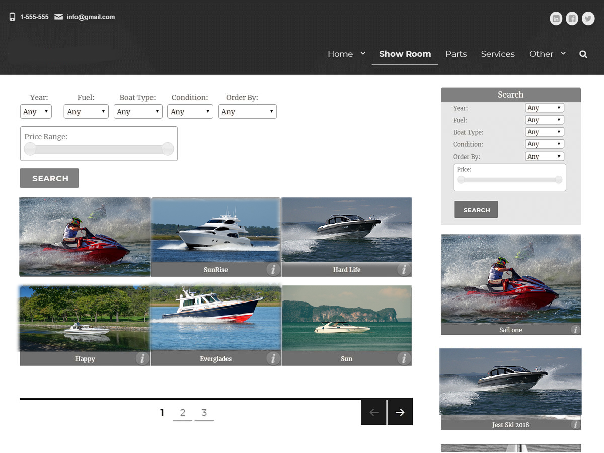 BoatSeller theme screenshot