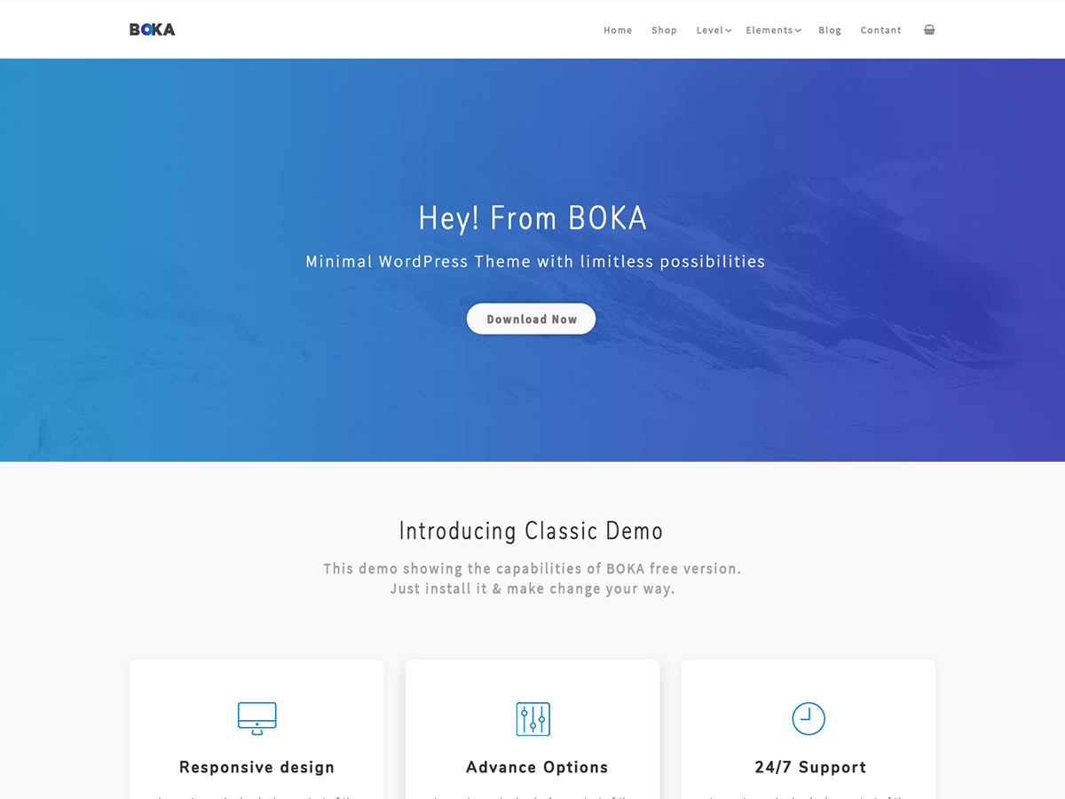 Boka theme screenshot