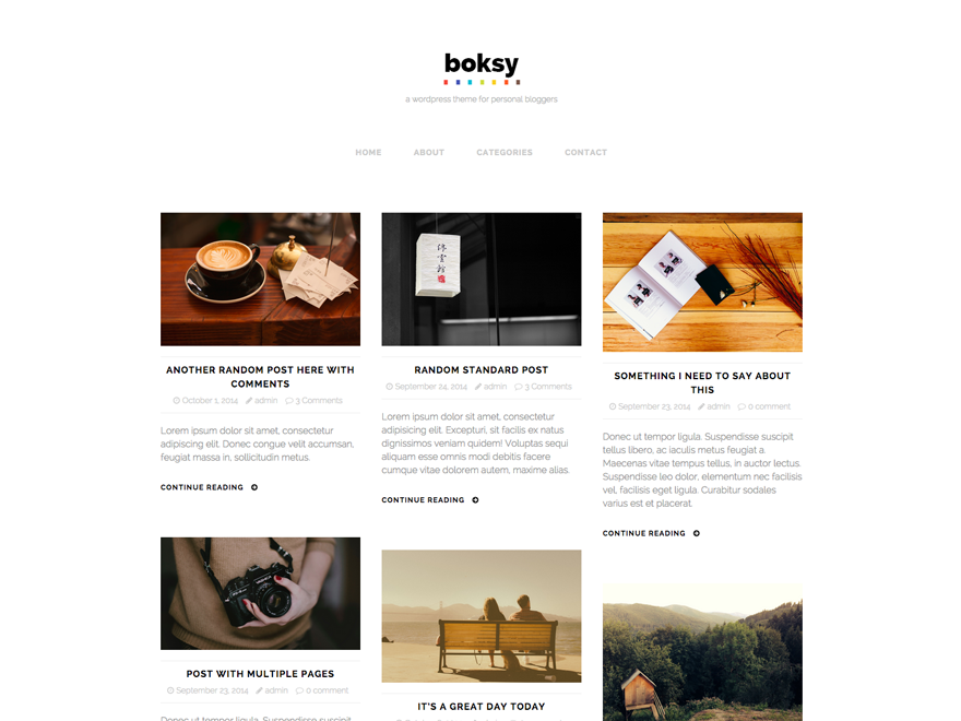 Boksy Lite theme screenshot