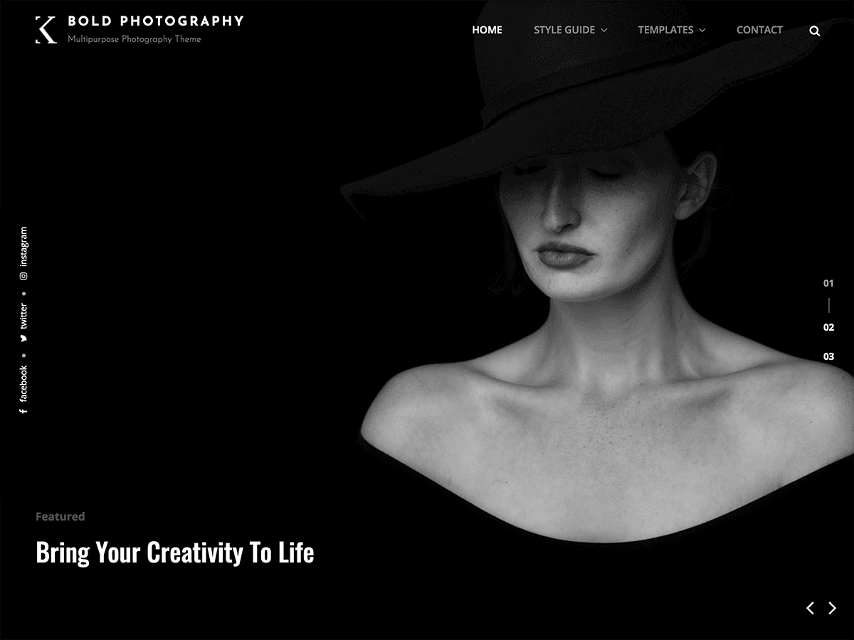 Bold Photography theme screenshot