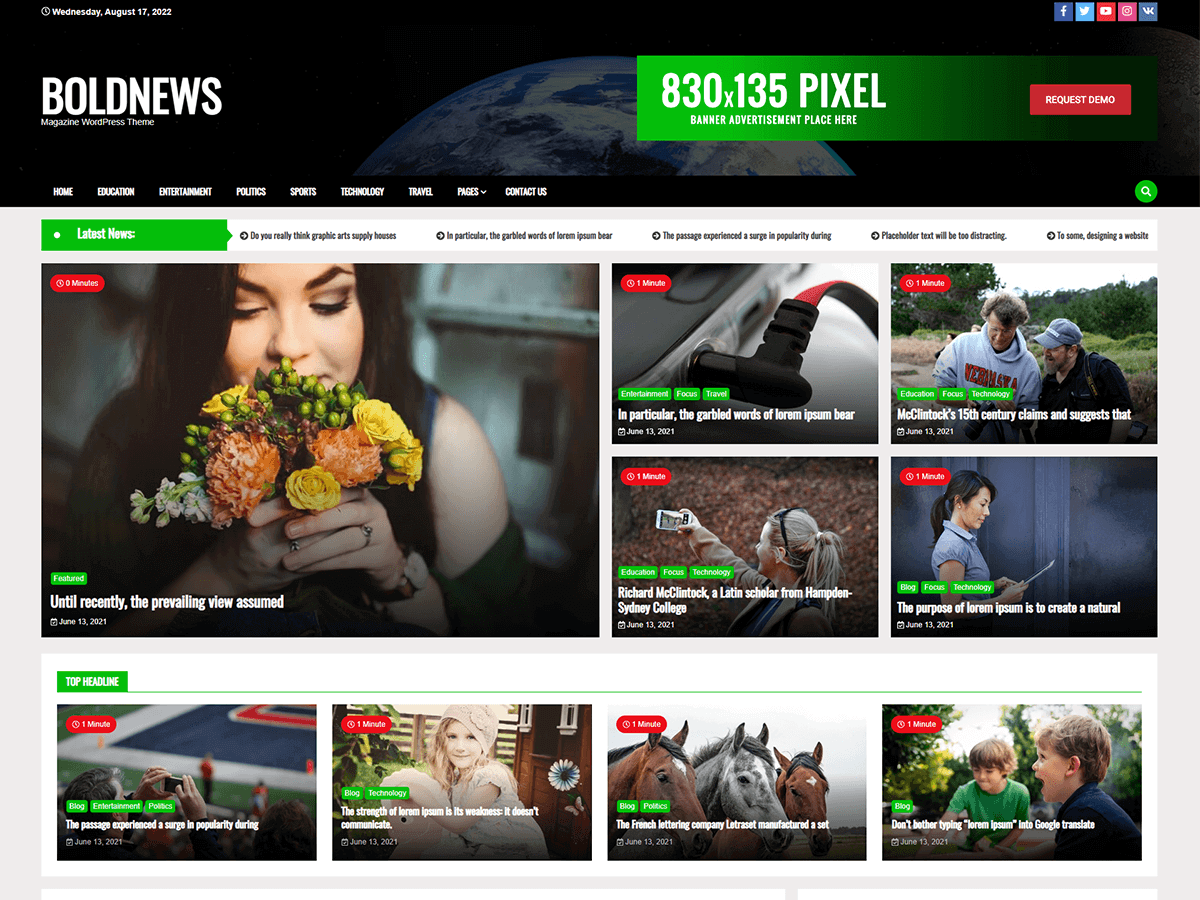 BoldNews theme screenshot